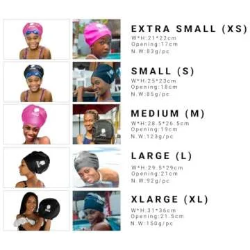 Happy Mane Silicone Swim Cap for Braids and Dreadlocks - Keeps Your Hair Dry While Swimming and Bathing Long Hair, Extensions, and Curly Hair - Large Shower Cap for Women, Men, Kids (Pink, Small)