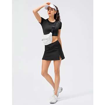 Stylish SPECIALMAGIC Womens High Waisted Tennis Skort
