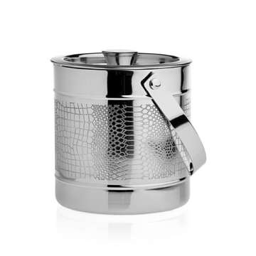 Godinger 7" Crocodile Nickel-Plated Ice Bucket for Any Occasion