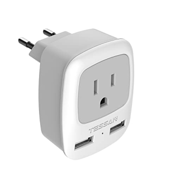 TESSAN European Travel Plug Adapter with USB Ports – Essential for Your Europe Trip