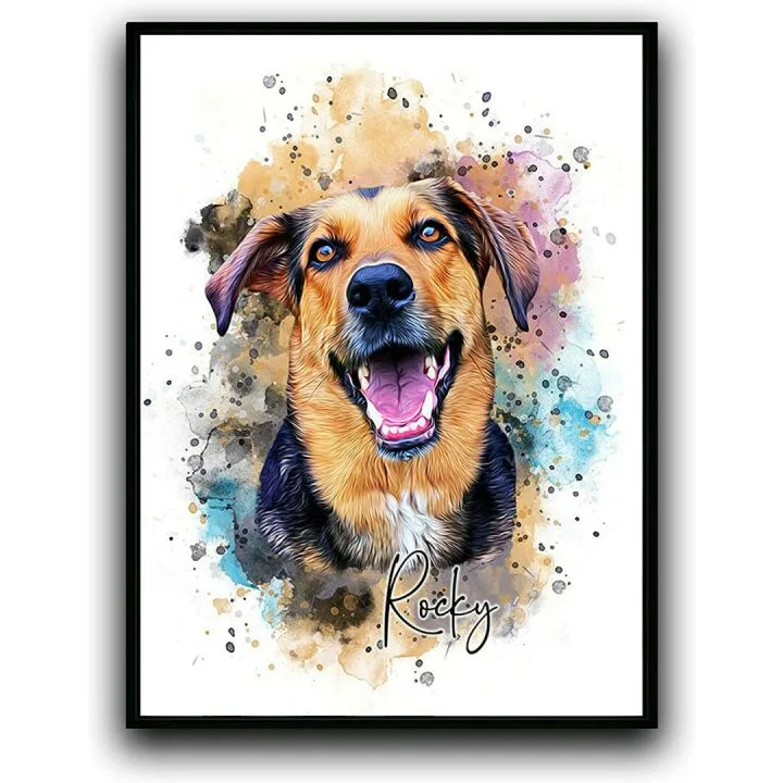 Custom Pet Portraits - Watercolor Canvas Art