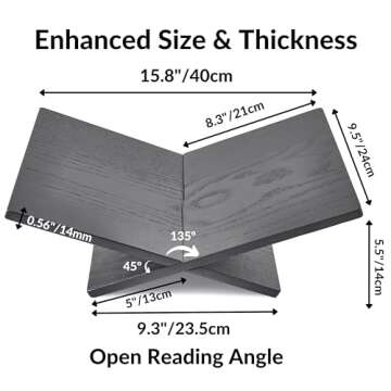 Honygebia Solid Wood Book Stand - Elegant Display Holder