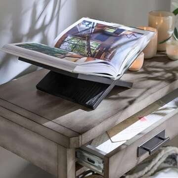 Honygebia Solid Wood Book Stand - Elegant Display Holder