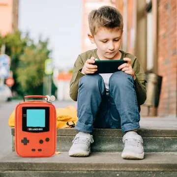 Tongtai Kids Lunch Box,Boy Insulated Lunch Boxes Game Leather Lunch Bag for School,Thermal Meal Cooler Lunch Bags for Boys Girls Kids Toddler Teen