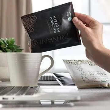 Truvani Vegan Pea Protein Powder | Chocolate | 20g Organic Plant Based Protein | 1 Serving | Keto | Gluten & Dairy Free | Low Carb | No Added Sugar