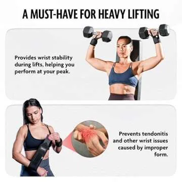 DMoose Gym Wrist Straps for Men 12 and 18 Inches Thumb Loops with Wrist Support for Workouts Powerlifting Wrist Straps for Weight Lifting Men and Women Black II