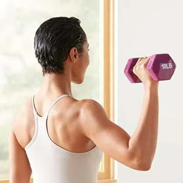 Amazon Basics 10 lb Vinyl Coated Dumbbell Pair