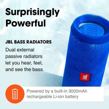 JBL Flip 4, Gray - Waterproof, Portable & Durable Bluetooth Speaker - Up to 12 Hours of Wireless Streaming - Includes Noise-Cancelling Speakerphone, Voice Assistant & JBL Connect+