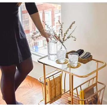 Boho Drink Coasters Set with Eco-Friendly Holder | 8 Pcs