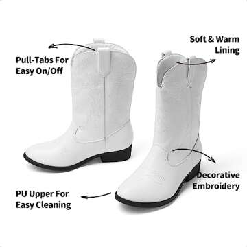 Stylish Kids Cowgirl Cowboy Boots - Comfortable & Chic