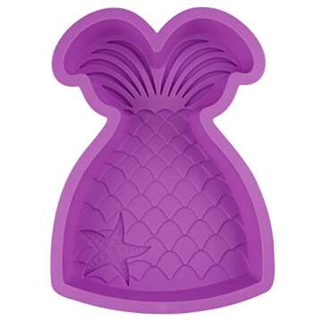 Palksky Mermaid Tail Silicone Cake Pan/jumbo Mermaid Tail mold/Large Mermaid Bread Baking Tray Chees...
