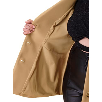 Agnes Orinda Plus Size Elegant Winter Coat 4X Khaki