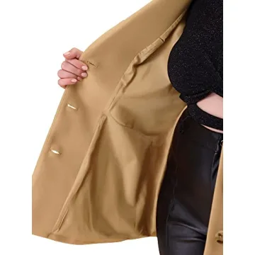 Agnes Orinda Plus Size Elegant Winter Coat 4X Khaki