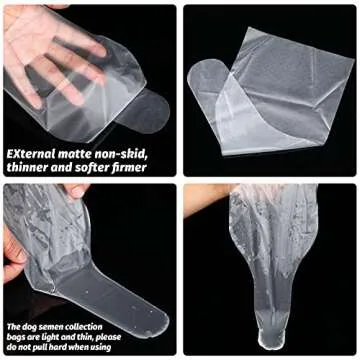 Weewooday 15 Set AI Artificial Insemination Dog Breeding Kit Canine Breeding Kit Dog Semen Collection Bag Disposable Artificial Insemination Pet Supplies (White,27.5 cm)