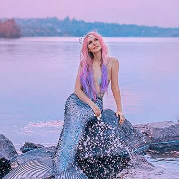 Vibrant LACGO 32" Curly Multi-Colored Wig for Cosplay