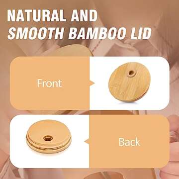 WINSA 32 oz Glass Tumbler with Lid and Straw,Glass Water Bottles with Handle,Glass Cup with Time Marker and Silicone Sleeve, Fits in Cup Holder BPA Free-Amber