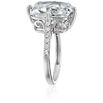 Dazzling Celebrity Engagement Ring with Swarovski Zirconia Accents