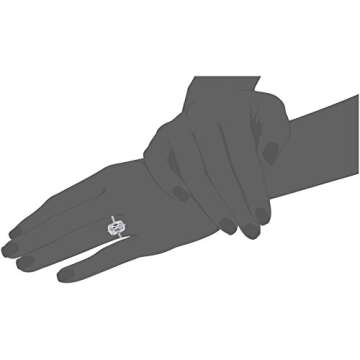 Celebrity Platinum-Plated Silver "Kim" Ring with Zirconia Accents