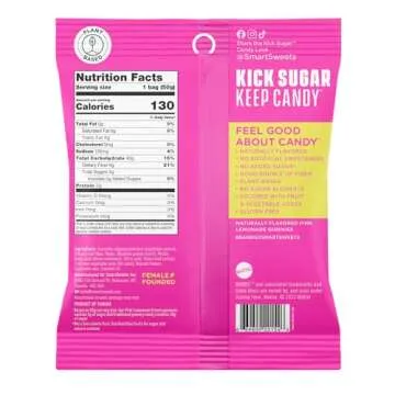 SmartSweets Barbie Pink Lemonade Dream Gummy Candy: 1.8oz (Pack of 14), Gummy Candy with Low Sugar, Low Calorie, No Artificial Sweeteners, Plant-Based, Gluten-Free, Healthy Snack for Kids & Adults