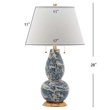 Safavieh Color Swirls Glass Table Lamps, Set of 2