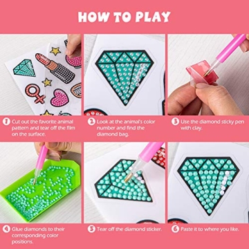 Labeol Diamond Art Kits for Kids Ages 6-12 Creative Fun