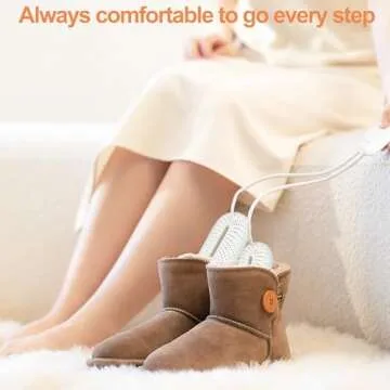 Scienbeauty Boot Dryer Shoe Dryer, Portable Footwear Dryers Machine with 3 Timer Modes for Rainy Seasons Winter Travel, Folding Boot Warmer Fireproof Drying for Shoes, Gloves, Socks, Ski Boots US Plug
