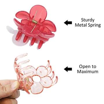 Elegant Flower Hair Claw Clips Set for Women