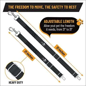 Active Pets Adjustable Safety Dog Seatbelt for All Breeds