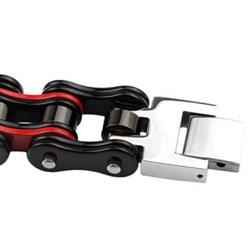 Silking Jewelry Men's Stainless Steel Heavy Metal Bracelet 8.85inch