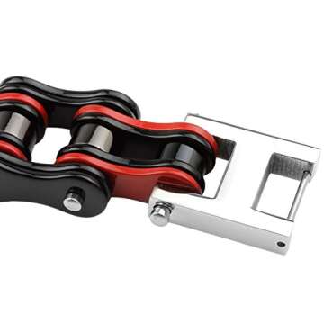 Silking Jewelry Men's Stainless Steel Heavy Metal Bracelet 8.85inch