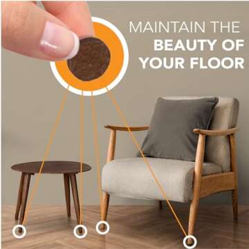 Serenelife Felt Furniture Pads for Floor Protection