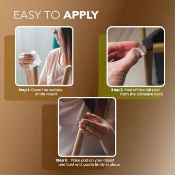 Serenelife Felt Furniture Pads for Floor Protection