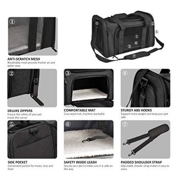 Henkelion Soft Pet Carrier for Cats & Small Dogs