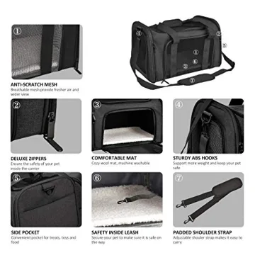 Henkelion Soft Pet Carrier for Cats & Small Dogs