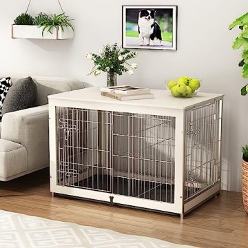 Piskyet Stylish Wooden Dog Crate Furniture for Pets