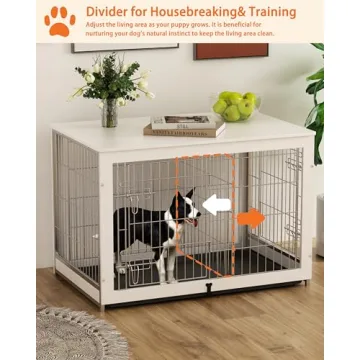 Piskyet Stylish Wooden Dog Crate Furniture for Pets