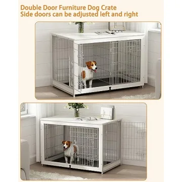 Piskyet Stylish Wooden Dog Crate Furniture for Pets