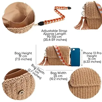 YXILEE Straw Bag Straw Purses for Women Summer Clutch Crossbody Shoulder Bags for Women Small Beach Cell Phone Wallet Purse