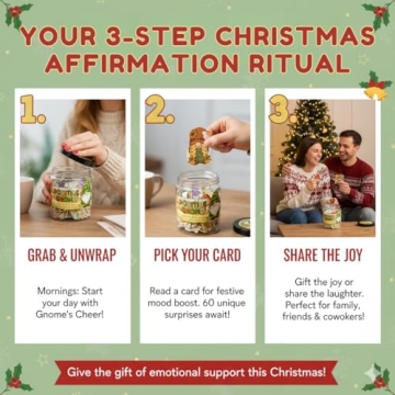 Positive Gnome Jar with 60 Inspiring Affirmation Cards