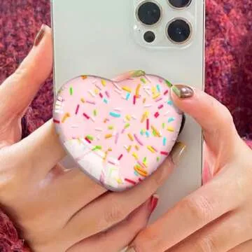 Luhoit Colorful Heart Shape Phone Grip for All Devices