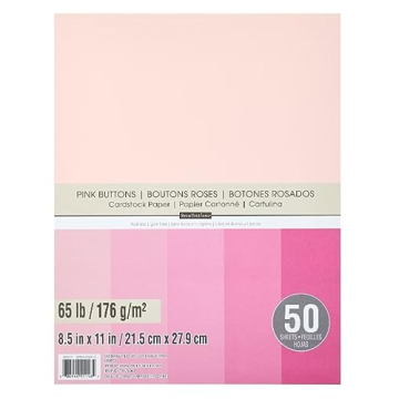 Recollections Cardstock Paper - 50 Pink Sheets 8.5x11