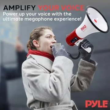 Pyle 50-Watt Megaphone with Detachable Microphone