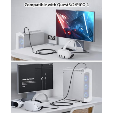 Amavasion Link Cable 16FT for Meta Quest 3 & Oculus Quest 2