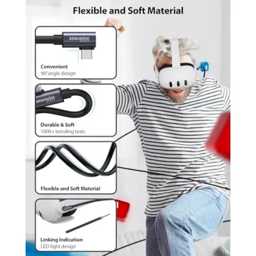 Amavasion Link Cable 16FT for Meta Quest 3 & Oculus Quest 2