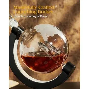 Gifts for Men Dad, Kollea Unique Light Up Whiskey Globe Decanter Sets for Men, Rechargeable Liquor Decanter in 7 Colors, Cool Christmas Birthday Gift for Men, Funny Anniversary Present for Him Husband