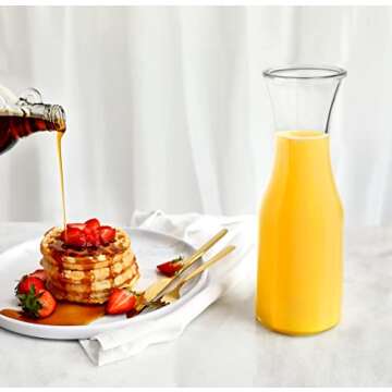 Elegant 1 Liter Glass Carafe - Perfect for Any Beverage