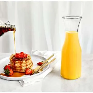 Elegant 1 Liter Glass Carafe - Perfect for Any Beverage