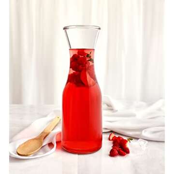 Elegant 1 Liter Glass Carafe - Perfect for Any Beverage