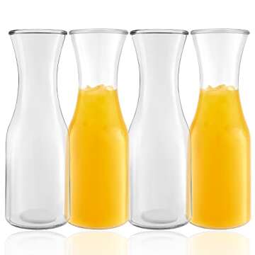 Elegant 1 Liter Glass Carafe - Perfect for Any Beverage