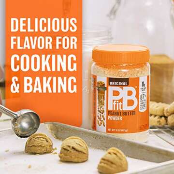 PBfit All-Natural Peanut Butter Powder, Peanut Butter Powder from Real Roasted Pressed Peanuts, Low in Fat High in Protein, Natural Ingredients, 8 oz, 227g